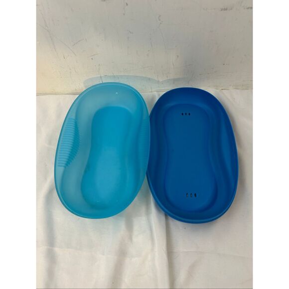 Tupperware blue egg steamer 2 pieces - Picture 1 of 3